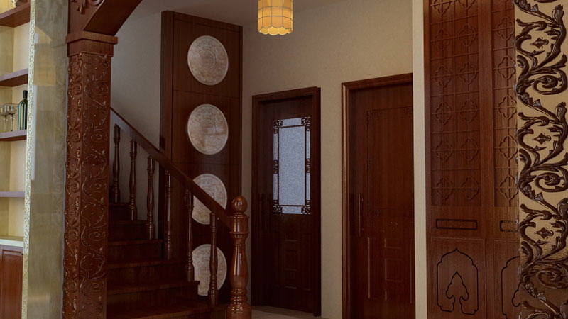 别墅 西山旗 简约中式 高度国际 装修设计 楼梯图片来自高度国际装饰宋增会在西山旗 别墅 简约中式风格的分享