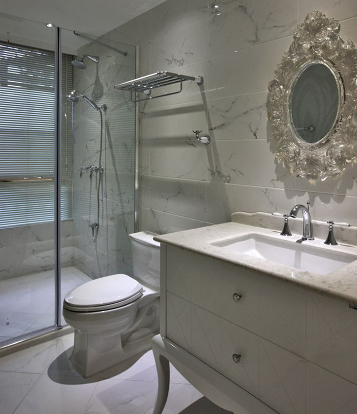 龙湖时代 三居室 欧式风格 高度国际 装修设计 卫生间图片来自高度国际装饰宋增会在160平米 龙湖时代  简欧的分享