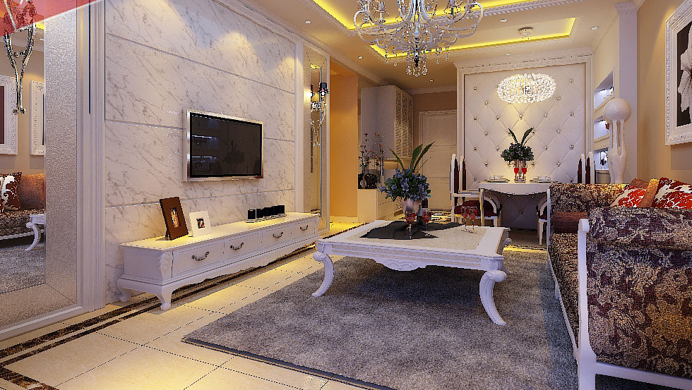 高度国际 诗婷 二居 简约 客厅图片来自高度国际装修设计诗婷在沁山水尚品  96㎡  两居室的分享