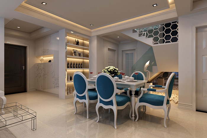山水美墅 别墅 欧式风格 高度国际 装修设计 餐厅图片来自高度国际装饰宋增会在280平米 山水美墅  欧式的分享