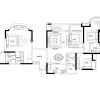 绿地乔治庄园-欧美风情-163平米四居室装修-平面布置图