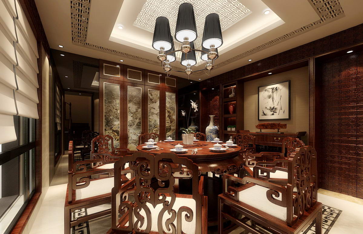 中式风格 别墅 客厅图片来自北京今朝装饰刘在观塘别墅的分享