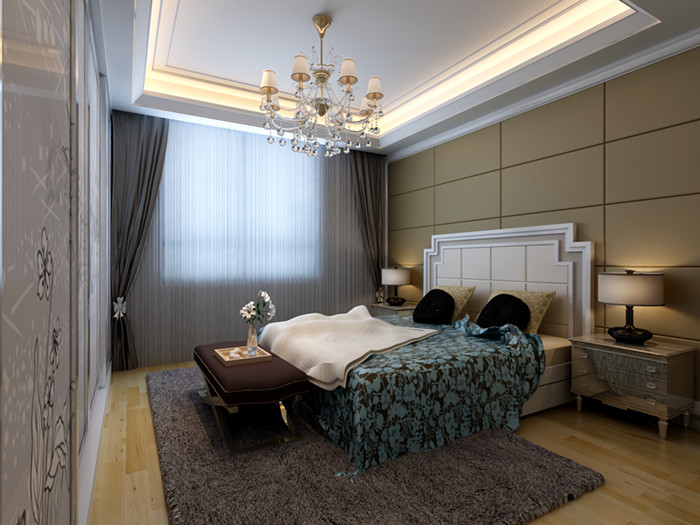 山水美墅 别墅 欧式风格 高度国际 装修设计 卧室图片来自高度国际装饰宋增会在280平米 山水美墅  欧式的分享