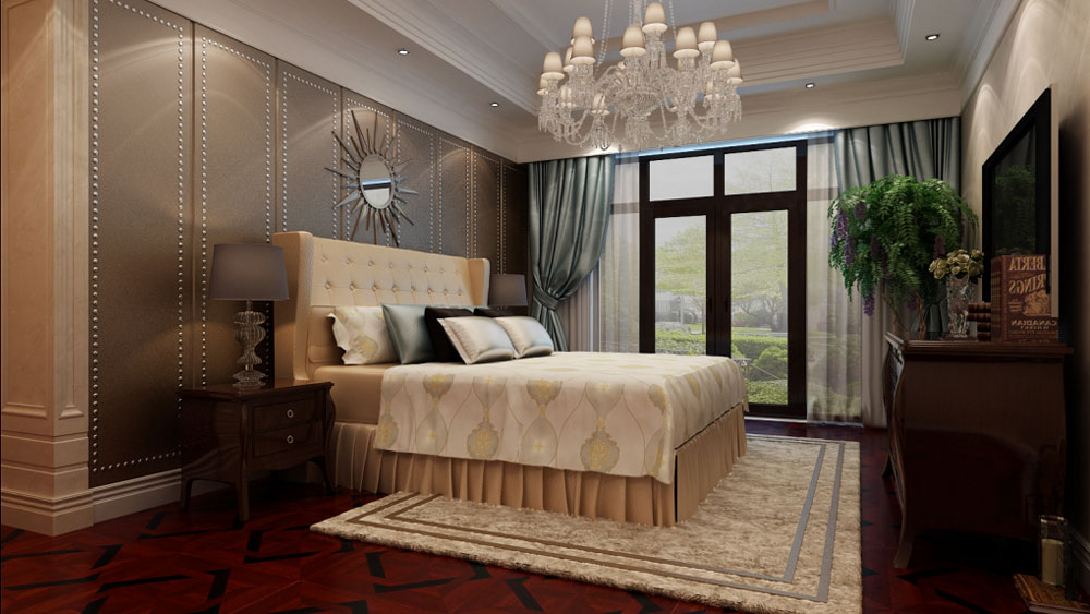 高度国际 诗婷 混搭 别墅 卧室图片来自高度国际装修设计诗婷在蓬莱别墅  450㎡  30万的分享