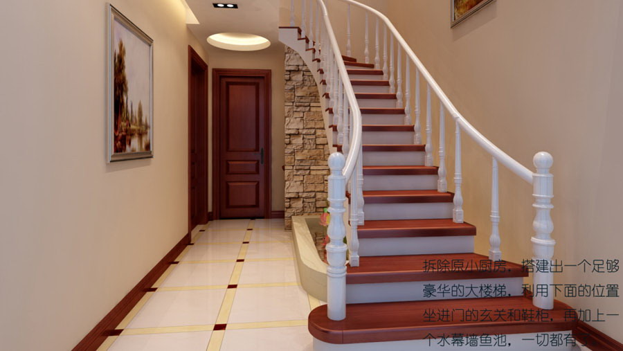 东南亚风格 三居室 密云小区 高度国际 装修设计 楼梯图片来自高度国际装饰宋增会在密云小区 三居室 东南亚风格的分享