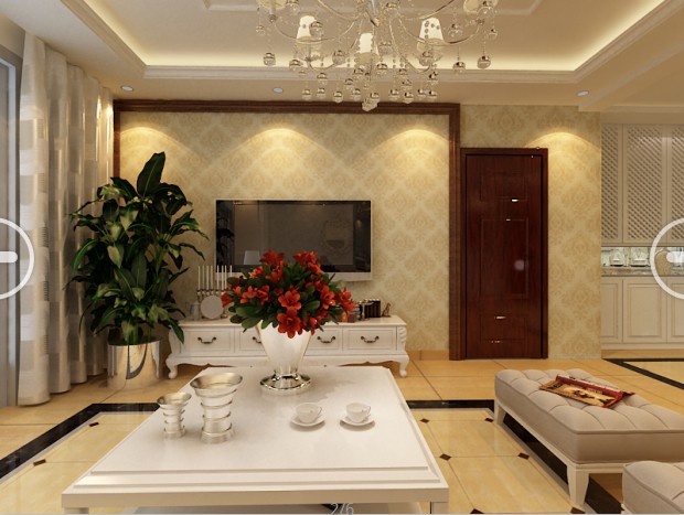 欧式 三居 客厅图片来自石家庄瑞博文张琳在（江南鸿郡）欧式范的分享