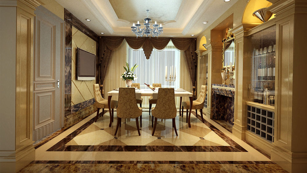 豪华欧式 四居室 龙山国际 高度国际 装修设计 餐厅图片来自高度国际装饰宋增会在龙山国际 四居室 豪华欧式风格的分享