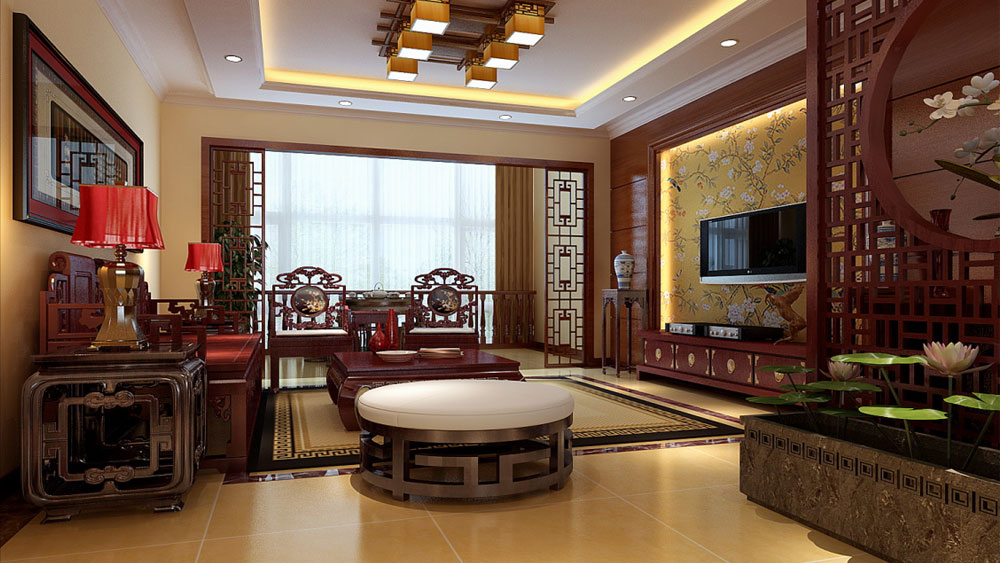 新中式风格 金隅国际 三居 高度国际 装修设计 客厅图片来自高度国际装饰宋增会在金隅国际 三居室 新中式风格的分享