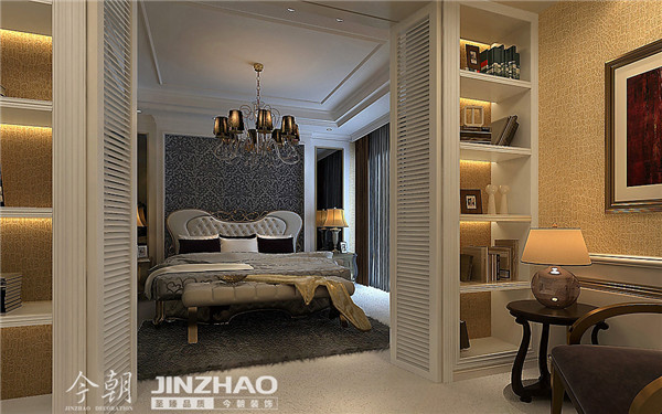 欧式 简约 二居 白领 卧室图片来自石家庄装饰家美1在120平-二居室-欧式经典的分享