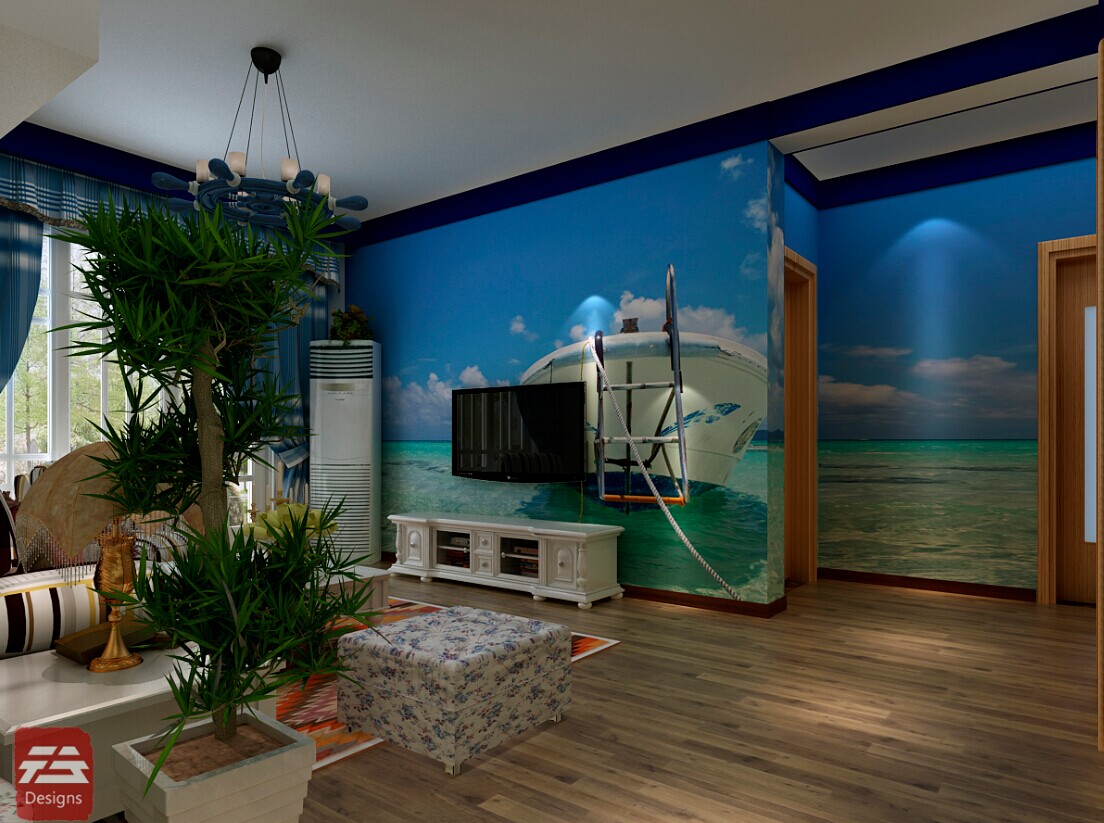 客厅图片来自大业美家装饰在升龙又一城89平三室两厅装修案例的分享
