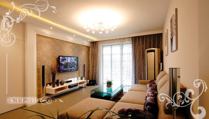 客厅图片来自上海知贤设计小徐在打造简单精品的三口之家的分享