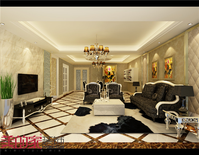 客厅图片来自重庆美的家装饰谭权在美的家装饰【金科廊桥水乡】的分享