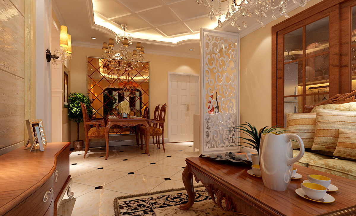 简约 欧式 二居 白领 餐厅图片来自实创装饰上海公司在两居室-欧式风格的分享