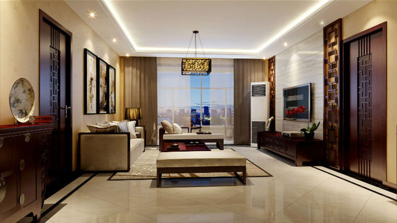 简约中式 三居室 高度国际 装修设计 高度希文 客厅图片来自高度国际装饰宋增会在160㎡三居室 简约中式的分享