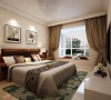 卧室的设计简洁明亮，床边的飘窗给人带来莫名的惬意与舒适，体现了主人的时尚与个性。
