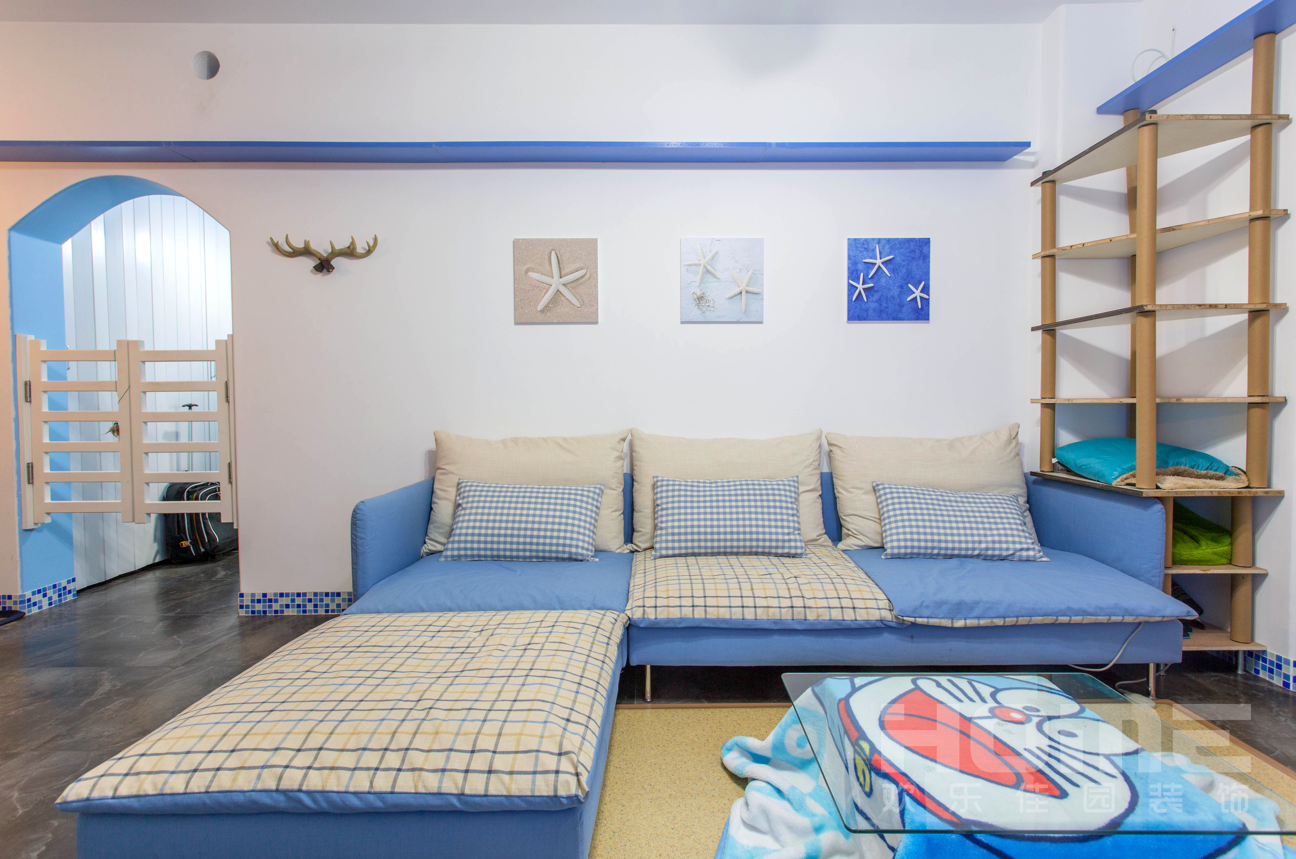 旧房改造 地中海 二居 客厅图片来自四川欢乐佳园装饰在超洋花园DIY达人的地中海风情的分享