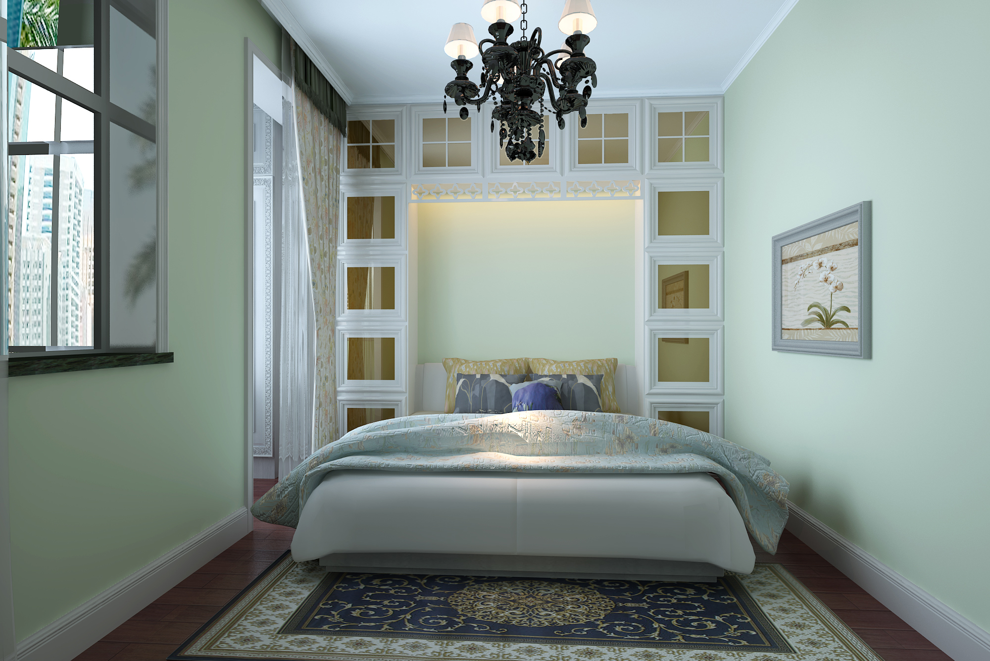 混搭 欧式 卧室图片来自今朝装饰老房专线在130平，欧式风格，北花园小区的分享