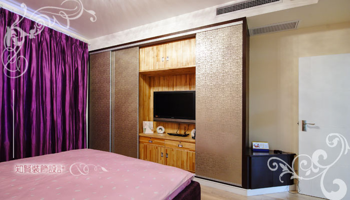 三居 简约 白领 80后 小资 卧室图片来自上海知贤设计小徐在百平空间上的家居符号-现代简约的分享