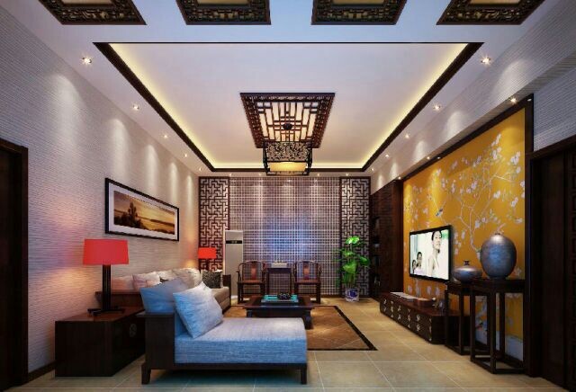 新中式 别墅 装修 客厅图片来自天津尚层装饰张倩在宁静儒雅中国风—新中式的分享