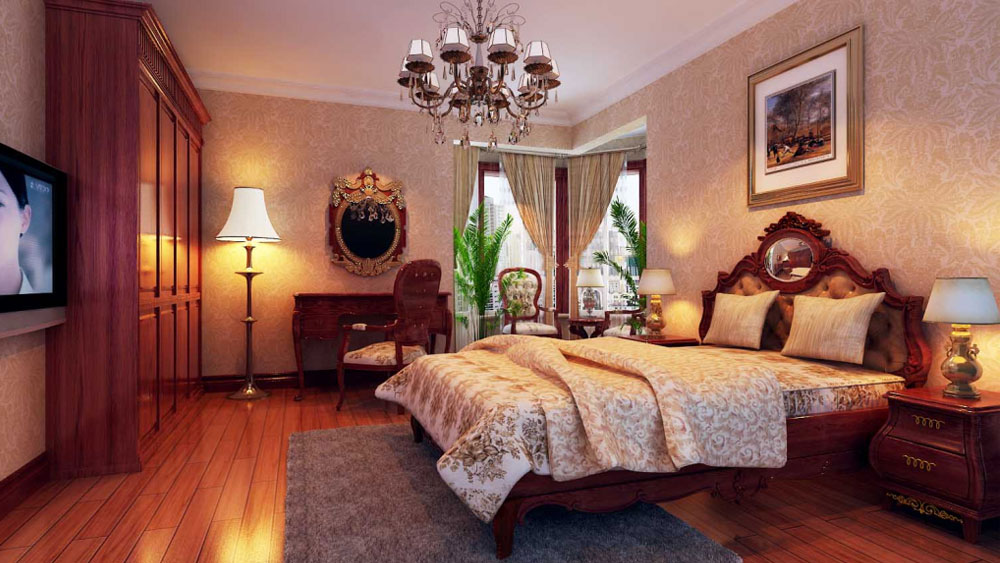 欧式 公寓 四居室 卧室图片来自高度国际装修设计诗婷在香花畦  四居室   170㎡的分享