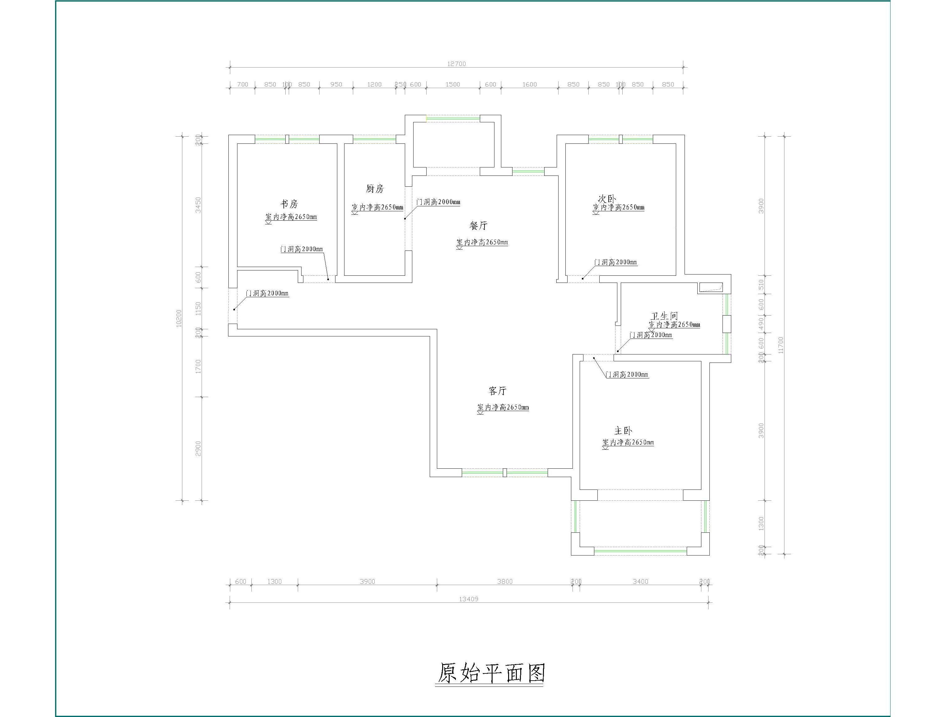 三居 户型图图片来自今朝装饰老房专线在120平，新中式风，中信城的分享