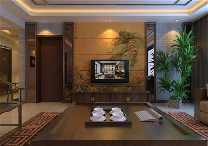 简约 中式 远洋公馆 客厅图片来自百家设计小刘在远洋公馆180平简约中式风格的分享