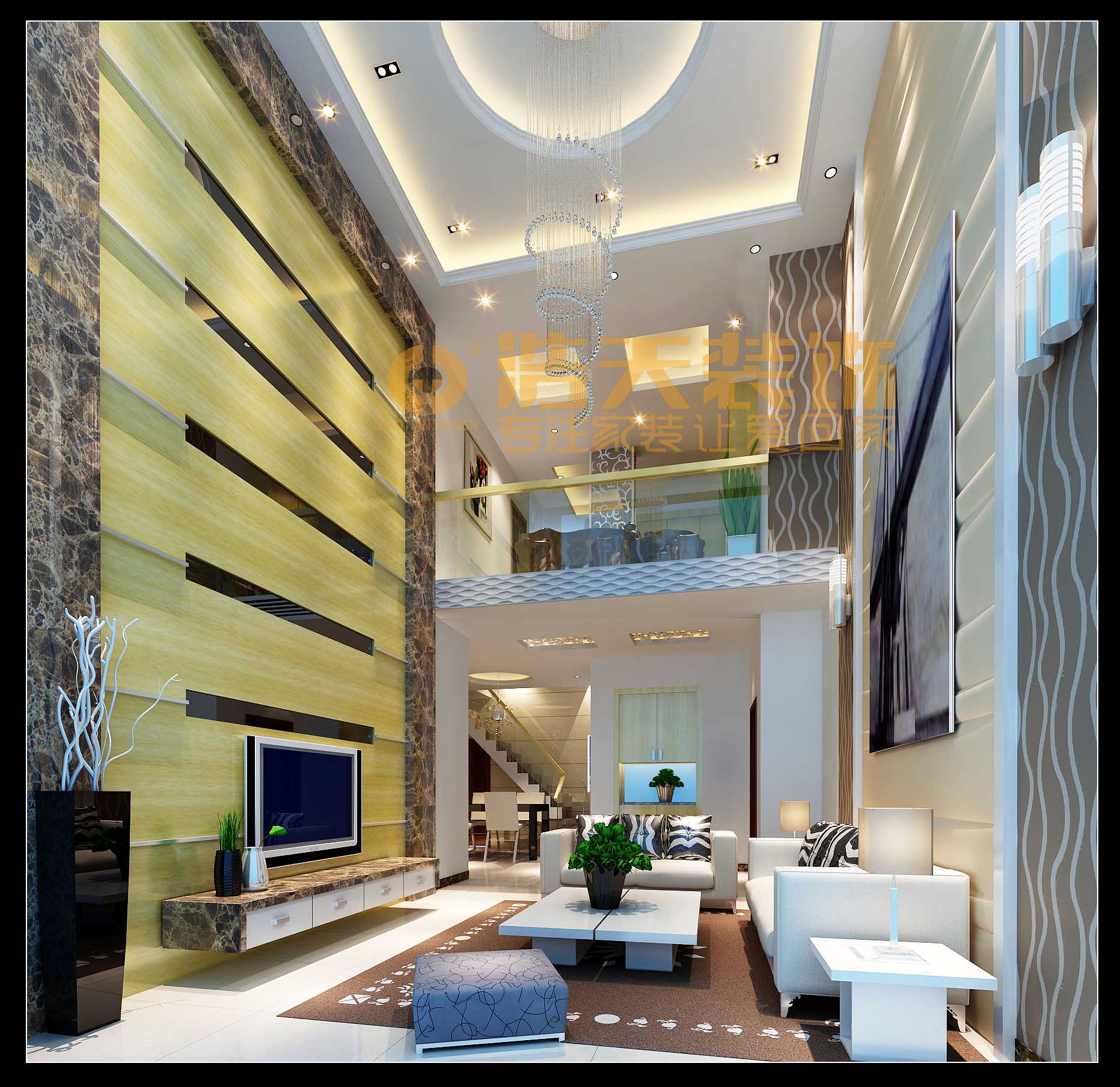 客厅图片来自深圳市浩天装饰在黄阁翠苑的分享