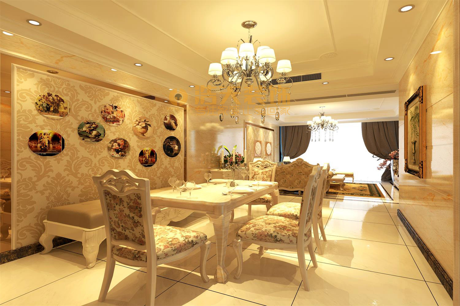 餐厅图片来自深圳市浩天装饰在睿智华庭吴小姐的分享