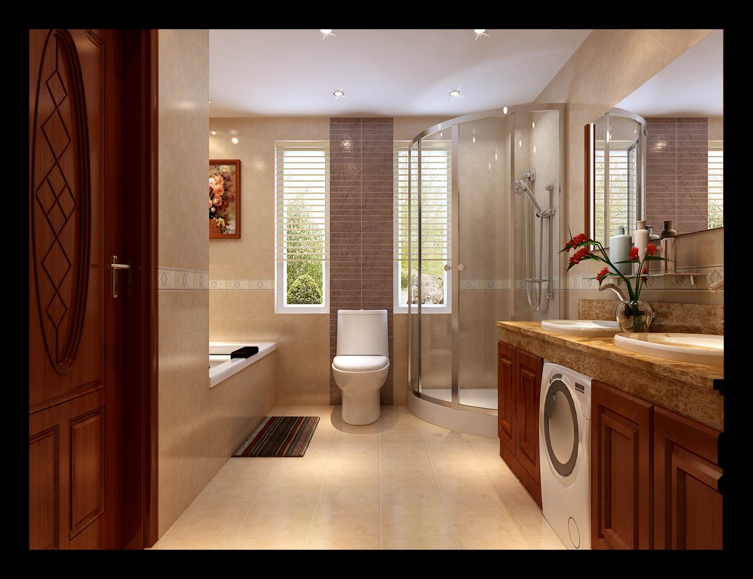 欧式 简约 别墅 卫生间图片来自实创装饰上海公司在别墅-欧式风格的分享