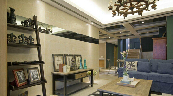 复式 三居 客厅图片来自佰辰生活装饰在170平时尚优雅混搭复式三房两厅的分享