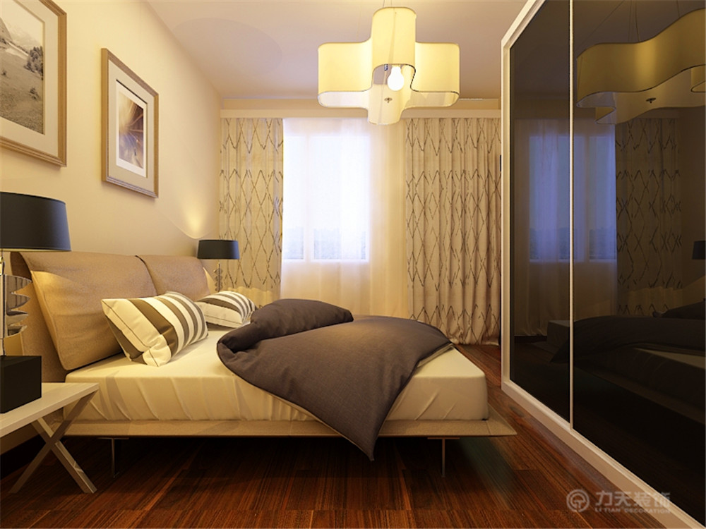 简约 二居 白领 收纳 80后 小资 卧室图片来自阳光力天装饰在津南新城-98m²-现代简约的分享