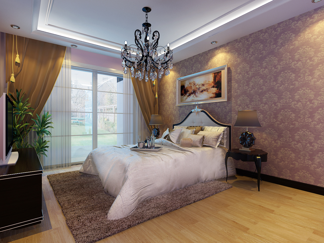 简约 欧式 四居室 卧室图片来自实创装饰上海公司在君悦湾-四居室-简欧风格的分享