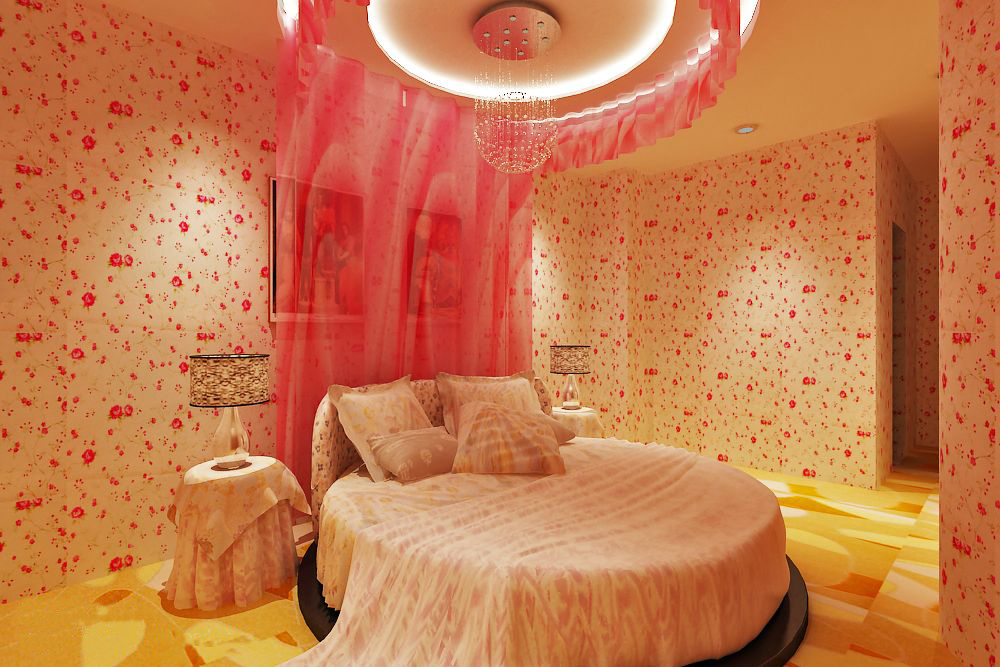 卧室图片来自惠鼎装饰在蜜月主题酒店的分享