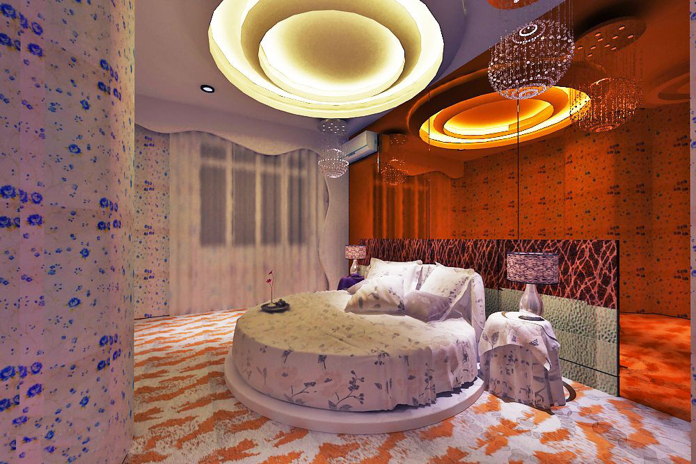 卧室图片来自惠鼎装饰在蜜月主题酒店的分享