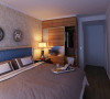 卧室是我们休息的地方，色调不应太跳跃，卧室的设计简单自然、整体温馨柔和。