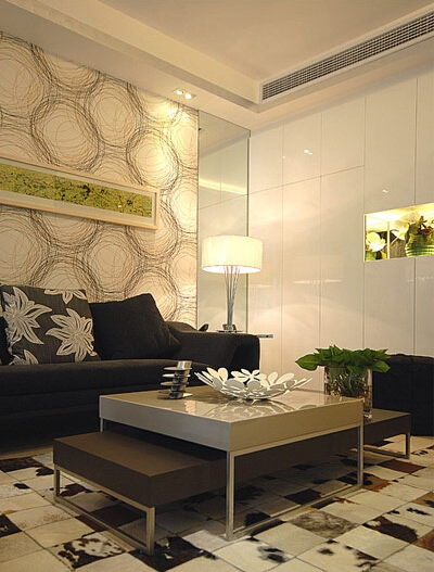二居 现代 客厅图片来自佰辰生活装饰在90平现代风样板间闪耀出世的分享