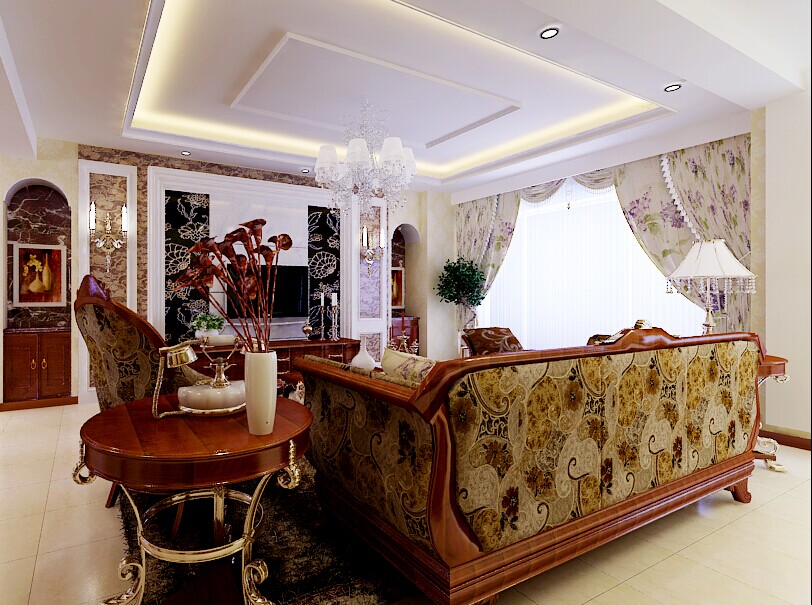 欧式风格 实创装饰 整体家装 2居室装修 客厅图片来自北京实创装饰在徜徉集95平米2居室欧式风格的分享