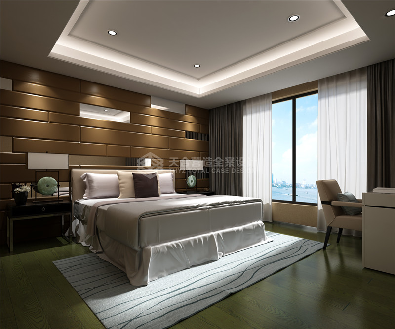 现代 客厅 餐厅 卧室 卧室图片来自天合营造在世贸锦绣长江216平现代风的分享