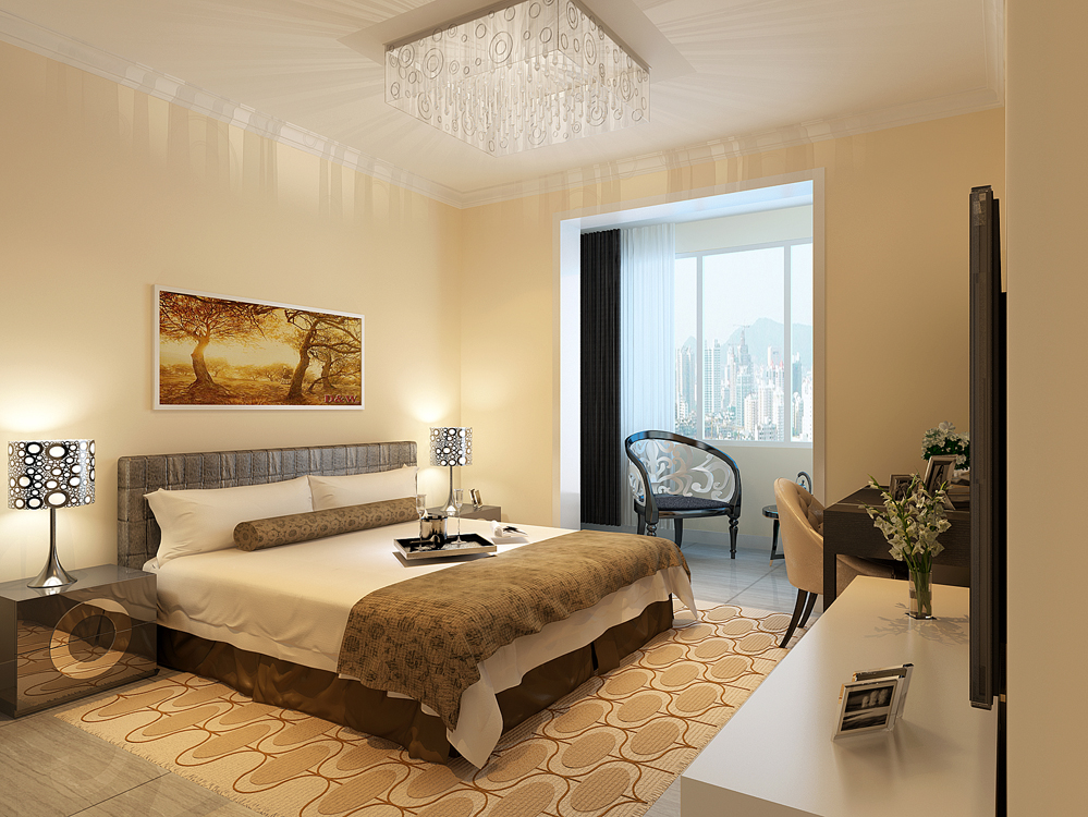 卧室图片来自多芬宝贝在东岸尚景-现代简约-115平大三居的分享