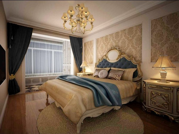 简约 欧式 二居 白领 卧室图片来自实创装饰上海公司在中年夫妇的两居室简欧生活的分享