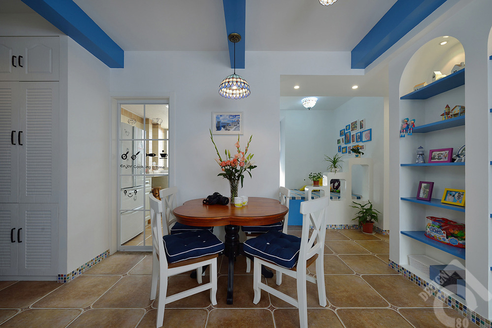 地中海 二居 三居 白领 别墅 收纳 旧房改造 80后 小资 餐厅图片来自周楠在蓝调——来自海岛的美丽心情的分享