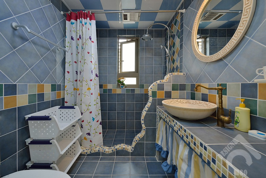 地中海 二居 三居 白领 别墅 收纳 旧房改造 80后 小资 卫生间图片来自周楠在蓝调——来自海岛的美丽心情的分享