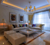 锦艺国际2期三室两厅120平装修案例，沙发背景墙效果图