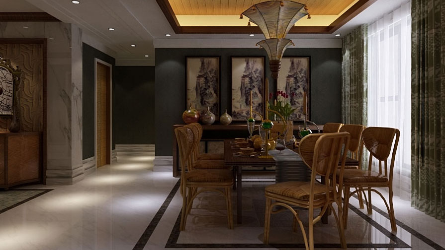 中式 泰式 二居 三居 别墅 白领 收纳 旧房改造 80后 餐厅图片来自周楠在中式及泰式混搭风格的分享