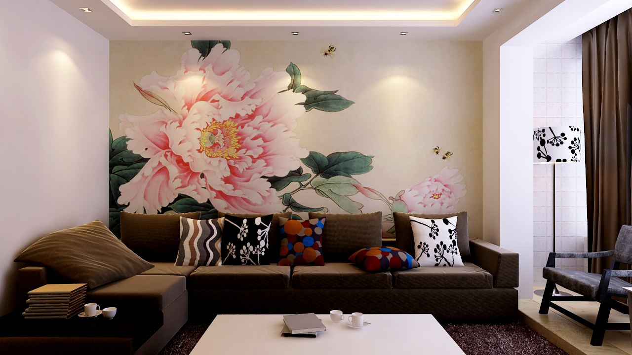 二居 简约 现代 客厅图片来自实创装饰晶晶在97平二居室现代简约风格设计的分享