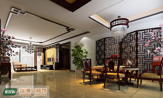 中式 三居 餐厅图片来自石家庄瑞博文张琳在四季花城--148平米中式风的分享