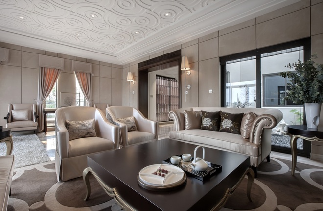 别墅 新古典设计 高雅大气 时尚温馨 80后 客厅图片来自上海实创-装修设计效果图在245平新古典时尚别墅的分享