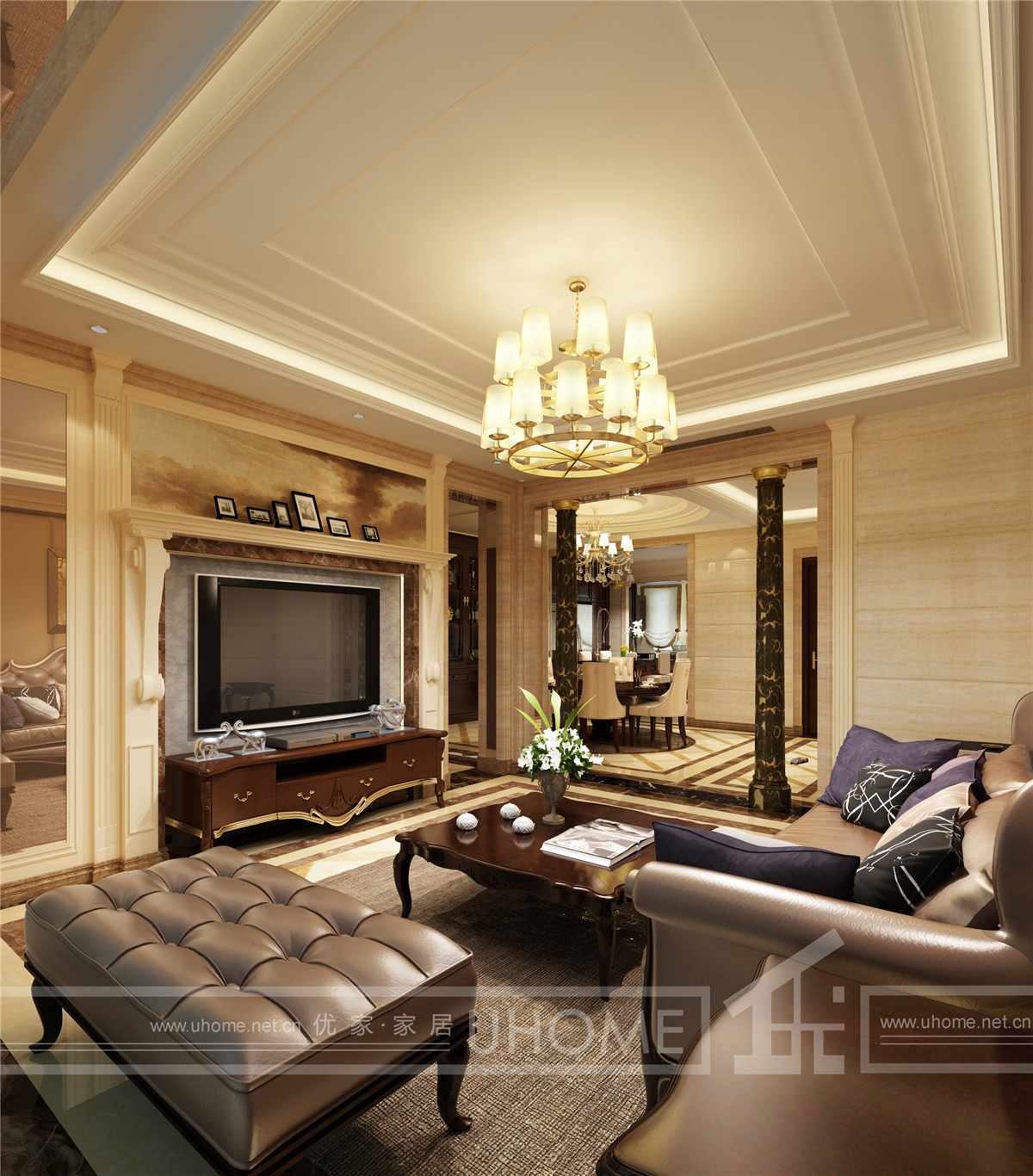 赵新艳作品 客厅图片来自上海奥邦装饰在西郊半岛别墅现代风格设计的