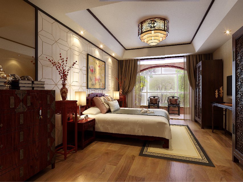 中式 两居 卧室图片来自今朝装饰小俊在中式之家的分享