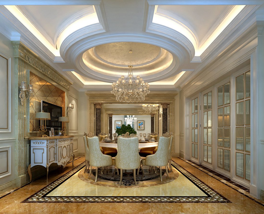 新古典 别墅 白领 尚层装饰 远洋天著 餐厅图片来自北京别墅装修案例在金色维也纳一样的家的分享